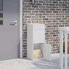 vidaXL Cutie pentru colet cu depozitare Alb 41 x 38 x 103 cm Oțel