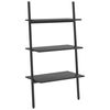 vidaXL Raft sprijinit, cu 3 niveluri, negru, 64x34x116 cm