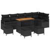 vidaXL Set de canapele pentru grădină 10 buc. 9-Număr de locuri Negru