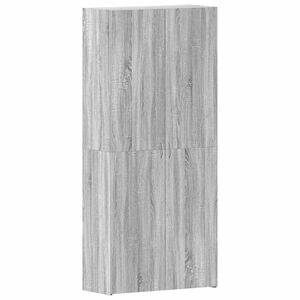 vidaXL Dulap pentru pantofi 80 x 35.5 x 180 cm Lemn prelucrat Gri
