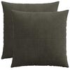 vidaXL Husă pentru pernă 2 pcs ALMELO Antracit 65 x 65 cm cord