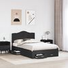 vidaXL Cadru de pat cu headboard Negru 120 x 200 cm Lemn compozit