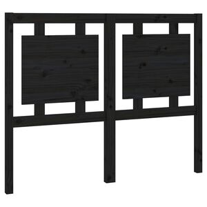 vidaXL Tăblie de pat, negru, 125,5x4x100 cm, lemn masiv de pin