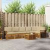 vidaXL Set canapea sectională cu pernă 7 pcs Natural și Bej