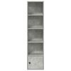 vidaXL Bibliotecă, gri beton, 31x24x127 cm, lemn prelucrat