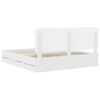 vidaXL Cadru de pat cu sertar Alb 200 x 200 cm Lemn Ingineresc