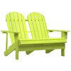 vidaXL Scaun de grădină Adirondack cu 2 locuri, verde, lemn de brad