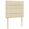 vidaXL Cadru de pat otoman cu saltea crem 120x200cm stofa