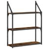 vidaXL Raft cu 3 niveluri, stejar afumat, 60x21x78,5 cm lemn prelucrat