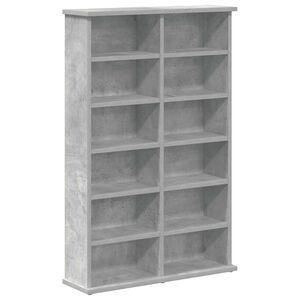vidaXL Dulap pentru CD-uri Gri Beton 60 x 17 x 92 cm Lemn prelucrat