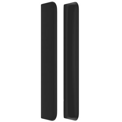 vidaXL Pat box spring cu saltea, negru, 90x200 cm, piele ecologică
