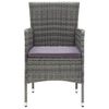 vidaXL Set mobilier de grădină, 5 piese, gri