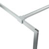 vidaXL Paravan duș walk-in argintiu 115x195 cm sticlă ESG transparentă