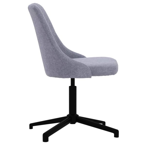 vidaXL Scaune de bucătărie pivotante, 4 buc., gri deschis, textil
