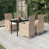 vidaXL Set mobilier pentru grădină cu perne, 5 piese, bej