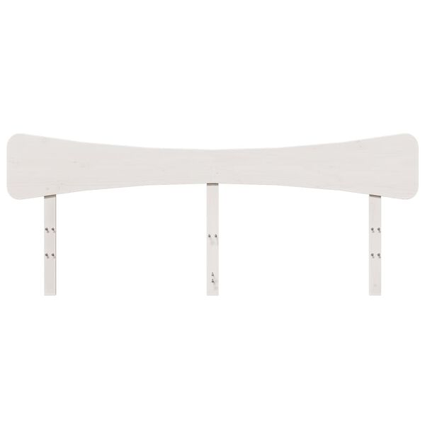 vidaXL Tăblie de pat, alb, 200 cm, lemn masiv de pin