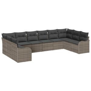 vidaXL Set de canapele pentru grădină Gri 344 x 177,5 x 85 cm