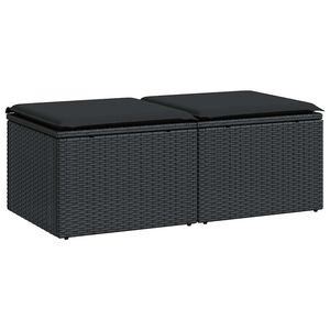 vidaXL Set mobilier de grădină cu perne, 2 piese poliratan/lemn acacia