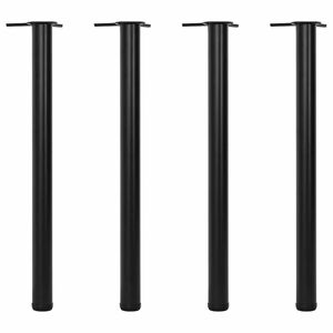 vidaXL Picioare de masă reglabile pe &icirc;nălțime, 870 mm, negru, 4 buc.