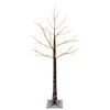 vidaXL Brad de Crăciun nins cu LED Maro 22 x 22 x 120 cm Plastic