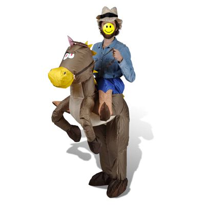 Costum gonflabil de cowboy și cal