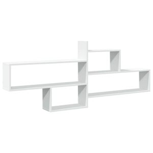 vidaXL Raft de perete, alb, 167,5x18x68 cm, lemn prelucrat