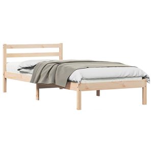 vidaXL Cadru de pat Maro 215,5 x 85,5 x 69,5 cm Lemn de pin masiv