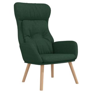 vidaXL Scaun de relaxare, verde &icirc;nchis, material textil