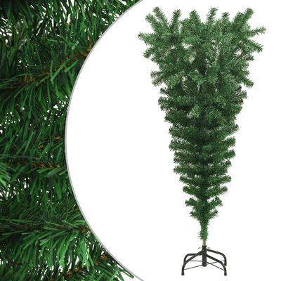 vidaXL Pom de Crăciun artificial inversat, cu suport, verde, 150 cm