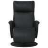 vidaXL Fotoliu rabatabil cu suport de picioare, negru, piele ecologică