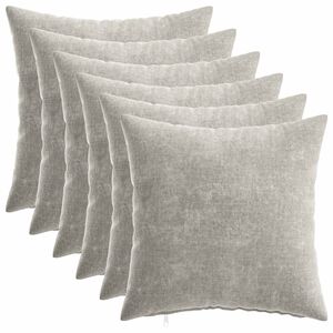 vidaXL Husă pentru pernă 6 buc. HEERLEN Gri deschis 40 x 40 cm