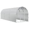 vidaXL Căsuță pentru pui Argintiu 600 x 200 x 200 cm Oțel Galvanizat
