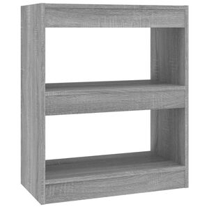 vidaXL Bibliotecă/Separator cameră, gri sonoma, 60x30x72 cm, PAL