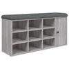 vidaXL Bancă de pantofi, gri sonoma, 102x32x50 cm, lemn prelucrat