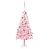vidaXL Brad Crăciun pre-iluminat cu set globuri, roz, 150 cm, PVC