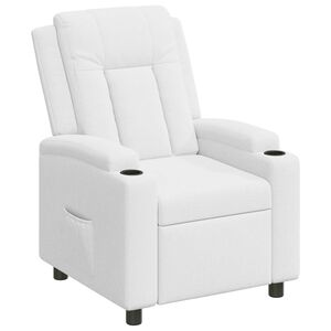 vidaXL Fotoliu recliner Alb 75 x 95 x 100 cm Țesătură