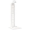 vidaXL Duș exterior 223 cm Lemn masiv de pin și oțel inoxidabil Alb