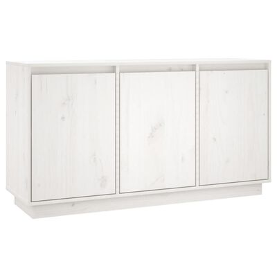 vidaXL Servantă, alb, 111x34x60 cm, lemn masiv de pin