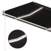 vidaXL Copertină retractabilă manual cu LED, antracit, 450x350 cm