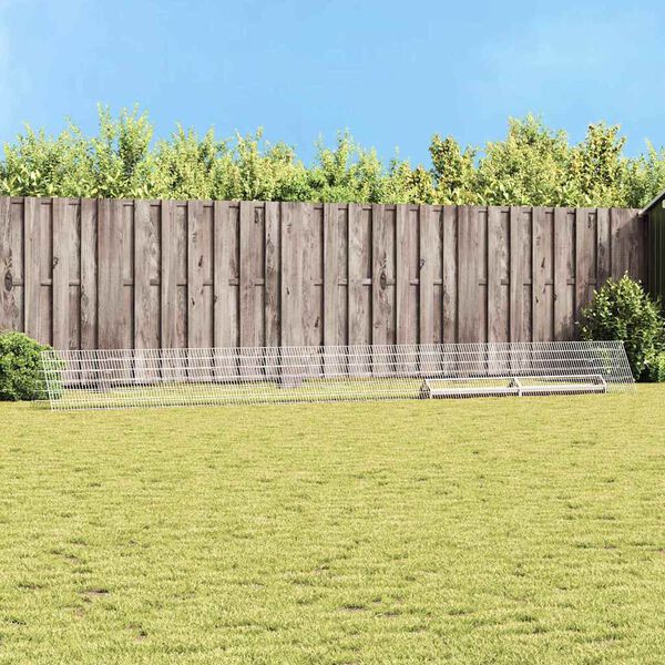 vidaXL Cușcă pentru pui Argintiu 650 x 55 x 55 cm Oțel Galvanizat