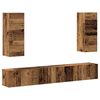 vidaXL Set dulap TV 4 piese montat pe perete lemn vechi lemn prelucrat