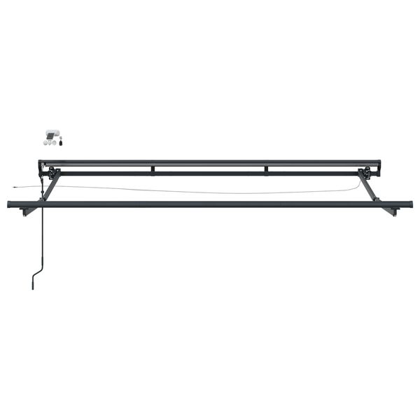 vidaXL Cadru de copertină electrică cu LED-uri Antracit 3 x 2 m