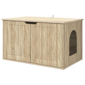 vidaXL Casa pentru pisici Sonoma 85 x 55 x 50,5 cm Lemn compozit
