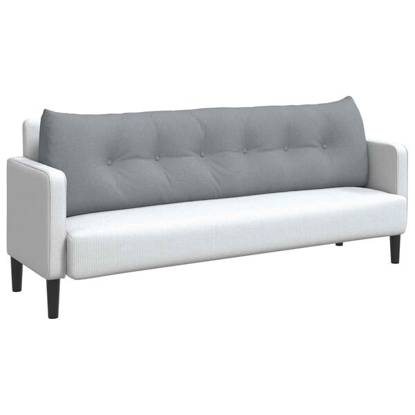 vidaXL Perna pentru spate Gri deschis 180 x 24 x 50 cm țesătură