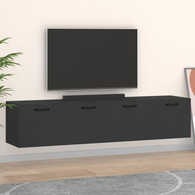 vidaXL Dulapuri TV de perete, 2 buc. negru 60x36,5x35 cm lemn compozit