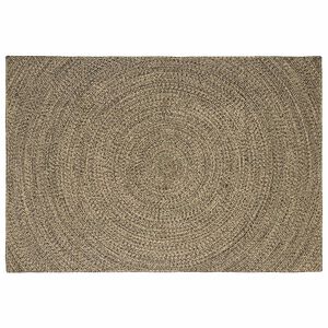 vidaXL Covoare de zonă Natural și Negru 200 x 290 cm Iută