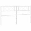 vidaXL Tăblie de pat de schimb metalică, alb, 200 cm