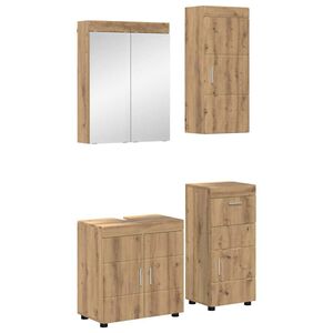vidaXL Set de mobilier pentru baie cu sertar TULUM Stejar Artizanal