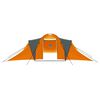 vidaXL Cort camping, 9 persoane, gri și portocaliu, material textil