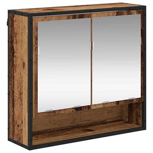 vidaXL Raft de perete cu raft Pe perete Lemn vechi 65 x 20 x 60 cm